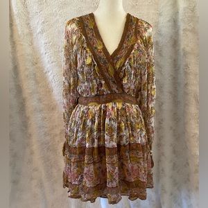 Golden floral dress from Love Sam in a size small.